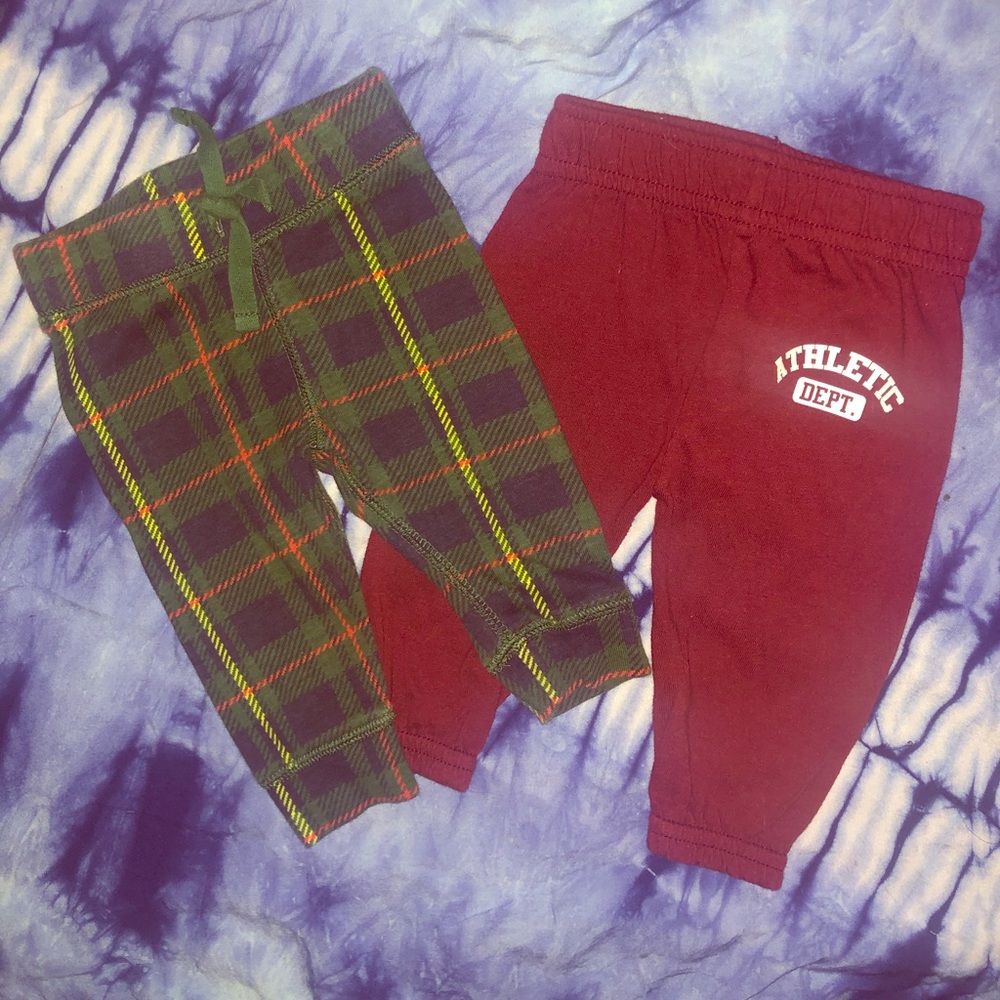 2 Baby boy Pants 0-3m
